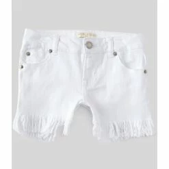 Buy 🥰 Chelsea & Violet 👧 Girls Big 👧 Girls 7-16 Distressed Fringe-Hem Denim Shorts White 😀 -Chelsea & Violet Sales unnamed file 404