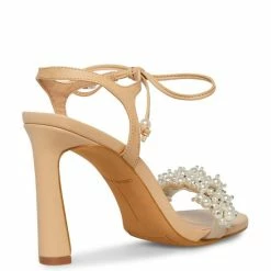 Best Sale 🔥 Chelsea & Violet Tristy Pearl Embellished Square Toe 🩴 Sandals Beige ✨ -Chelsea & Violet Sales unnamed file 413