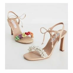 Best Sale 🔥 Chelsea & Violet Tristy Pearl Embellished Square Toe 🩴 Sandals Beige ✨ -Chelsea & Violet Sales unnamed file 418