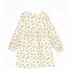 Best Sale 🥰 Chelsea & Violet Little 👧 Girls 2T-6T Floral Print Oatmeal Long Sleeve 👗 Dress Floral Ivory 💯