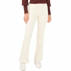 Top 10 ❤️ Chelsea & Violet High Rise Patch Pocket Stretch Denim Flare 👖 Jeans Toasted Ivory ✔️