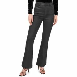 Best reviews of 🔥 Chelsea & Violet 🧥 Coated Stretch Flare Leg Mid Rise 👖 Jeans Rich Black 🥰