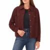 Flash Sale 👍 Chelsea & Violet Faux Shearling Point Collar Button Front Jacket Merlot 🧨 -Chelsea & Violet Sales unnamed file 513