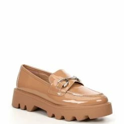 Best deal 👍 Chelsea & Violet Vera Patent Slip-On Lug Sole Loafers Latte 🎁