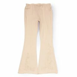 Budget 🎁 Chelsea & Violet Big 👧 Girls 7-16 Denim Embroidery Flare Leg 👖 Jeans Ivory 👏