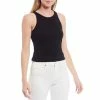 Promo 🛒 Chelsea & Violet Cropped Racer Crew Neck Sleeveless Ribbed Knit Tank Top Black 🔥 -Chelsea & Violet Sales unnamed file 567