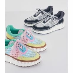 Flash Sale 🧨 Chelsea & Violet Halle Knit Platform Wedge 👟 Sneakers Black/multi 😀 -Chelsea & Violet Sales unnamed file 596