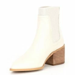 Buy 😍 Chelsea & Violet Audrina Leather Pointed Toe Block Heel Booties Black 😀 -Chelsea & Violet Sales unnamed file 629