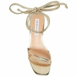 Top 10 ⭐ Chelsea & Violet Jalissa Metallic Ankle Wrap 👗 Dress 🩴 Sandals Light Gold 😉 -Chelsea & Violet Sales unnamed file 640