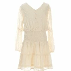 Deals ✨ Chelsea & Violet 👧 Girls Big 👧 Girls 7-16 Smocked Waist Clip Dot Mini 👗 Dress Dusty Olive ✨ -Chelsea & Violet Sales unnamed file 707