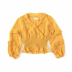 Deals 🌟 Chelsea & Violet 👧 Girls Big 👧 Girls 7-16 Balloon Sleeve Woven Ruffled Clip Dot Blouse Dusty Olive ❤️ -Chelsea & Violet Sales unnamed file 712