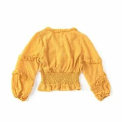 Deals 🌟 Chelsea & Violet 👧 Girls Big 👧 Girls 7-16 Balloon Sleeve Woven Ruffled Clip Dot Blouse Dusty Olive ❤️ -Chelsea & Violet Sales unnamed file 713