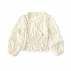 Deals 🌟 Chelsea & Violet 👧 Girls Big 👧 Girls 7-16 Balloon Sleeve Woven Ruffled Clip Dot Blouse Dusty Olive ❤️ -Chelsea & Violet Sales unnamed file 714