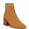 Hot Sale 🛒 Chelsea & Violet Audrina Suede Pointed Toe Block Heel Booties Cognac ⌛ -Chelsea & Violet Sales unnamed file 715