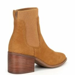 Hot Sale 🛒 Chelsea & Violet Audrina Suede Pointed Toe Block Heel Booties Cognac ⌛ -Chelsea & Violet Sales unnamed file 716