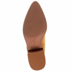 Hot Sale 🛒 Chelsea & Violet Audrina Suede Pointed Toe Block Heel Booties Cognac ⌛ -Chelsea & Violet Sales unnamed file 720