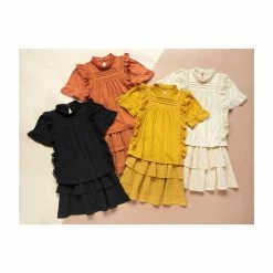 Promo 🎁 Chelsea & Violet Big 👧 Girls 7-16 Crochet Detail Ruffle Tiered 👗 Skirt Yellow 🔔 -Chelsea & Violet Sales unnamed file 734