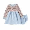 Outlet 😀 Chelsea & Violet Baby 👧 Girls 12-24 Months Stripe Sweater Gauze Long Sleeve 👗 Dress Light Blue ✔️ -Chelsea & Violet Sales unnamed file 749