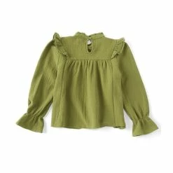 Top 10 🧨 Chelsea & Violet 👧 Girls Big 👧 Girls 7-16 Lace Inset Pleated Ruffle Mock Neck Blouse Bronze 😍 -Chelsea & Violet Sales unnamed file 769