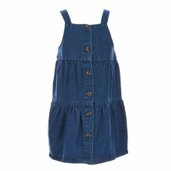 Flash Sale 🛒 Chelsea & Violet Little 👧 Girls 2T-6X Button Front Denim Jumper ✨