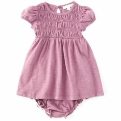 Best Sale 🛒 Chelsea & Violet Baby 👧 Girls 12-24 Months Cap Sleeve Slub Jersey 👗 Dress Magenta ⭐