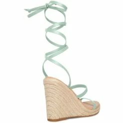 Best deal 🛒 Chelsea & Violet Mariah Ankle Wrap Wedge 🩴 Sandals Black 😀 -Chelsea & Violet Sales unnamed file 782