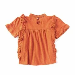 Discount ✨ Chelsea & Violet Big 👧 Girls 7-16 Lace Inset Pleated Ruffle Mock Neck Top Yellow 😍 -Chelsea & Violet Sales unnamed file 798