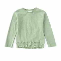 Best reviews of ✔️ Chelsea & Violet Little 👧 Girls 2T-6X Long Sleeve Slub Ruched Hem Top Rust 😉