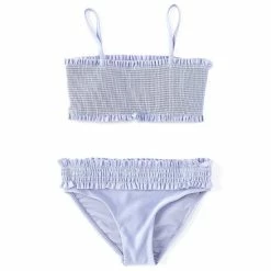 Cheap ⌛ Chelsea & Violet Big 👧 Girls 7-16 Smocked Two-Piece Family Matching 🩱 Swimsuit Periwinkle 😉