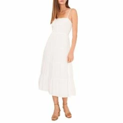 Flash Sale β¨ Chelsea & Violet Woven Square Neck Sleeveless Open Tie Back Detail Tiered Cami Midi π Dress Ultra White π