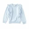 Best deal 😉 Chelsea & Violet Little 👧 Girls 2T-6X Ruffle Sweatshirt L. Blue 👍 -Chelsea & Violet Sales unnamed file 854