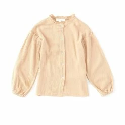 Deals ⌛ Chelsea & Violet Little 👧 Girls 2T-6X Textured Woven Top Tan 🎁 -Chelsea & Violet Sales unnamed file 878