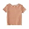 Best deal 👏 Chelsea & Violet Baby 👧 Girls 12-24 Months Striped Short Sleeve Lettuce Edge Ribbed Knit Tee Rust Stripe 😉 -Chelsea & Violet Sales unnamed file 887