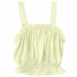 Outlet 🛒 Chelsea & Violet 👧 Girls Big 👧 Girls 7-16 Ruched Square Neck Ruffle Trim Tank Top Misty Jade 💯 -Chelsea & Violet Sales unnamed file 891