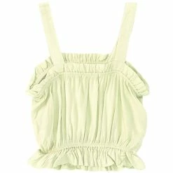 Outlet 🛒 Chelsea & Violet 👧 Girls Big 👧 Girls 7-16 Ruched Square Neck Ruffle Trim Tank Top Misty Jade 💯 -Chelsea & Violet Sales unnamed file 892
