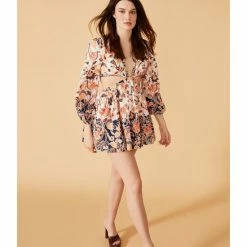 Best reviews of 👏 Chelsea & Violet Deep V-Neck Long Sleeve Cut-Out Waist Batik Print Mini 👗 Dress Border Batik 😍 -Chelsea & Violet Sales unnamed file 903