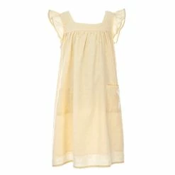 Brand new 🛒 Chelsea & Violet Big 👧 Girls 7-16 Woven Flutter Sleeve 👗 Dress Light Yellow ❤️