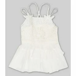 Wholesale 🎁 Chelsea & Violet 👧 Girls Big 👧 Girls 7-16 Sleeveless Square Neck Woven Lace Tiered Tank Top Pink 👍 -Chelsea & Violet Sales unnamed file 931