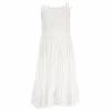 Cheapest 🧨 Chelsea & Violet Big 👧 Girls 7-16 Sleeveless Square Neck Smocked Back Lace Trim Ruffle Hem 👗 Dress White 🔥