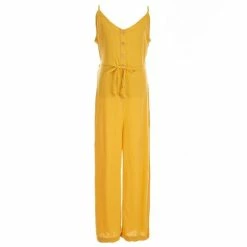 Cheapest ⌛ Chelsea & Violet 👧 Girls Big 👧 Girls 7-16 Sleevless V-Neck Tie-Waist Jumpsuit Pink ⌛ -Chelsea & Violet Sales unnamed file 972