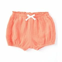 Hot Sale 𧨠Chelsea & Violet Little π§ Girls 2T-6X Crinkle Bow Detail Bubble Short Melon π